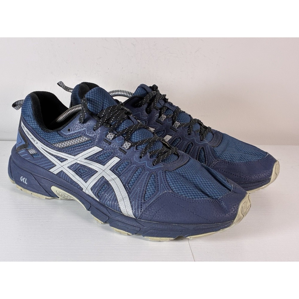 ASICS Gel Venture 7 Extra Wide Men's 12 Running Shoes Blue Extra Wide 1011A561
